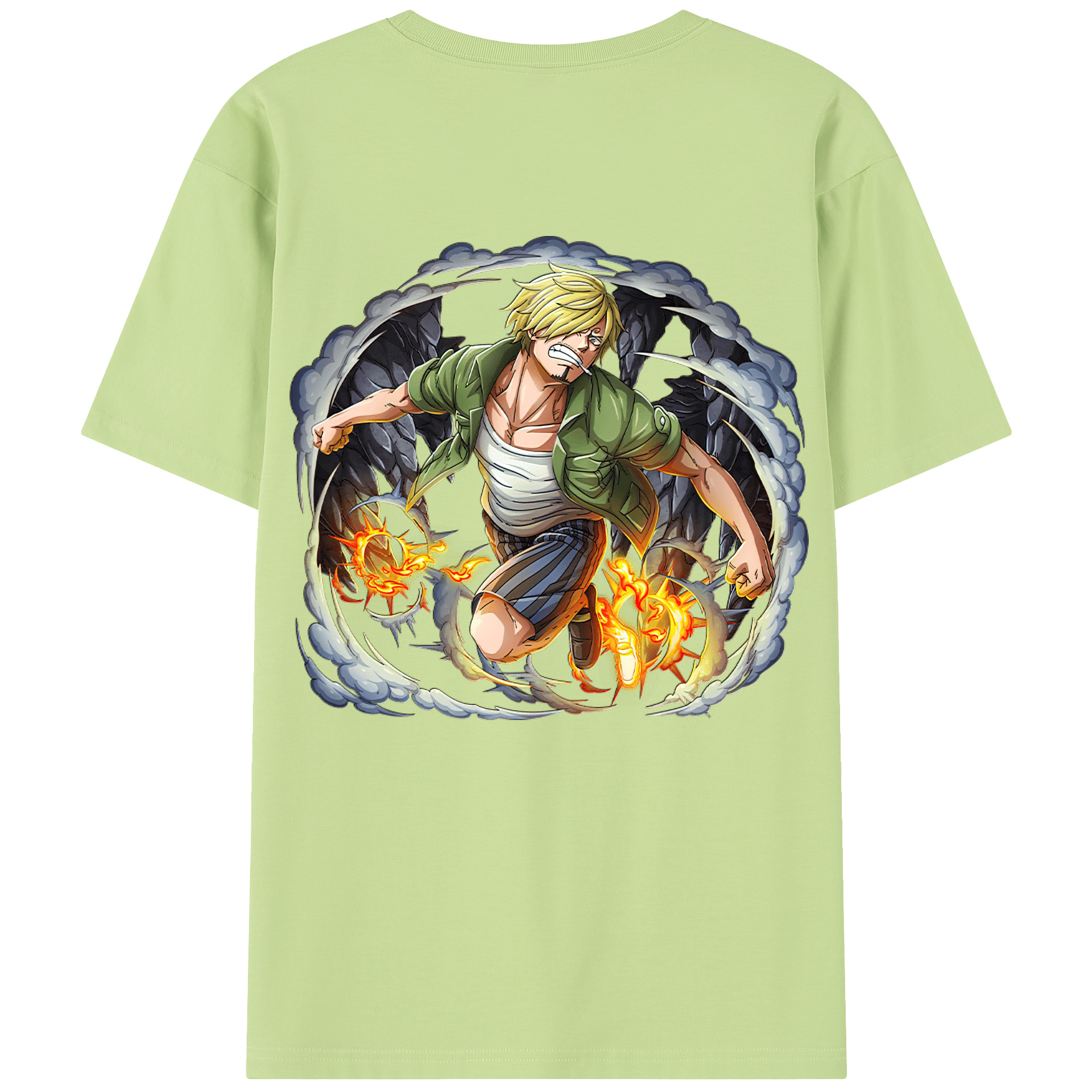 ワンピース サンジ ONE PIECE Sanji 綿100％半袖Tシャツ（背面プリント）